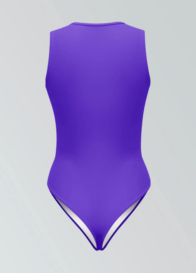 Womens Sleeveless Zip Front Spandex Leotard