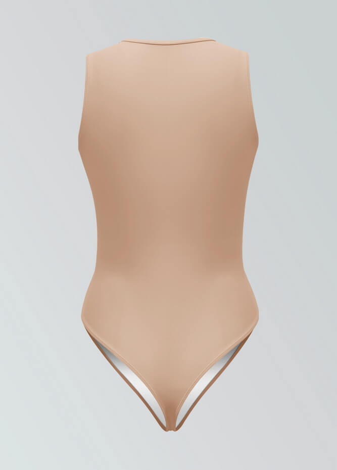 Womens Sleeveless Zip Front Spandex Leotard