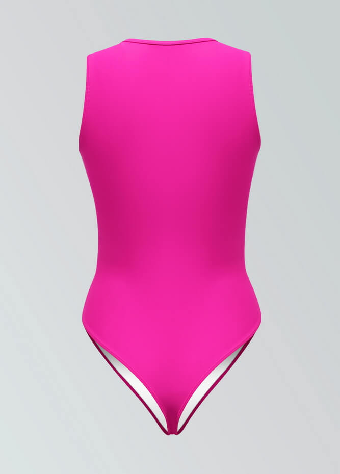 Womens Sleeveless Zip Front Spandex Leotard