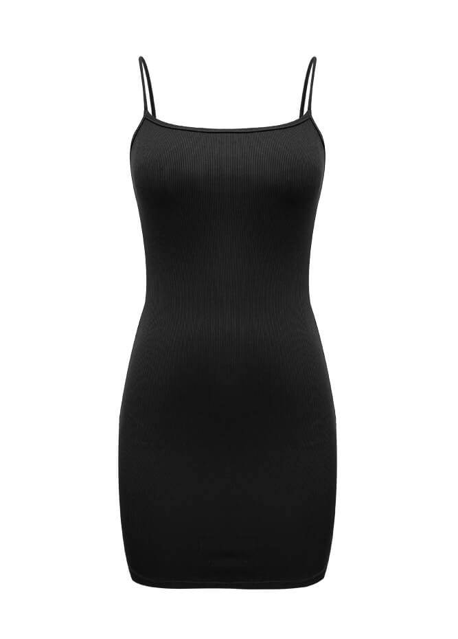 Ribbed Sling Bodycon Mini Dresses