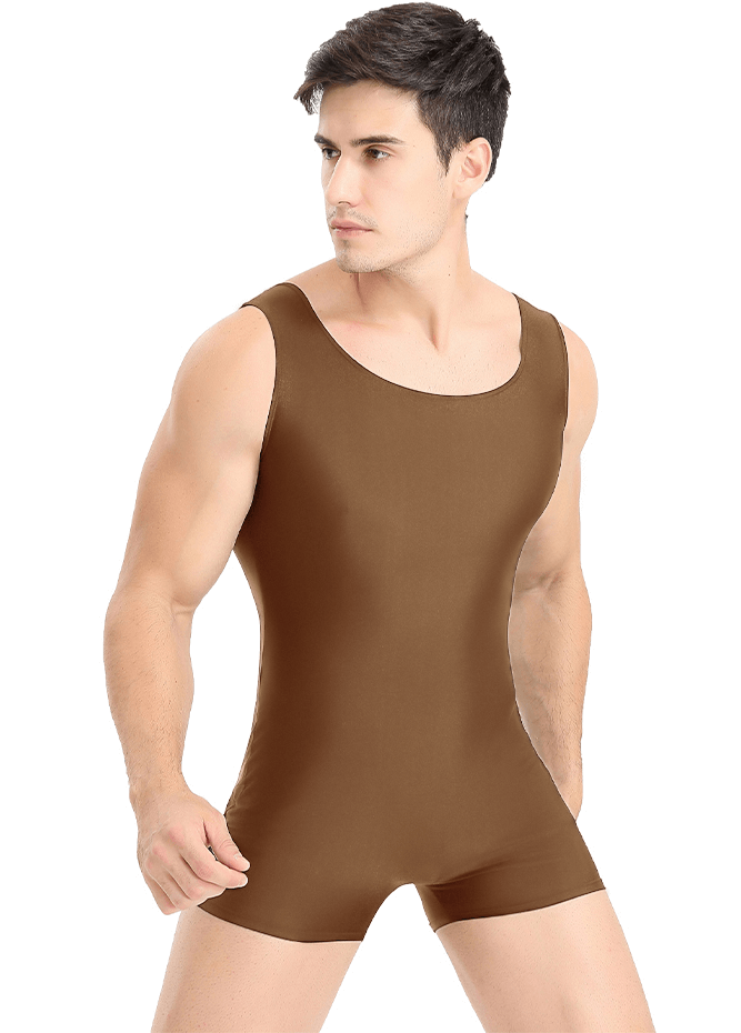 Speerise Mens Biketard Spandex Short Tank Unitard