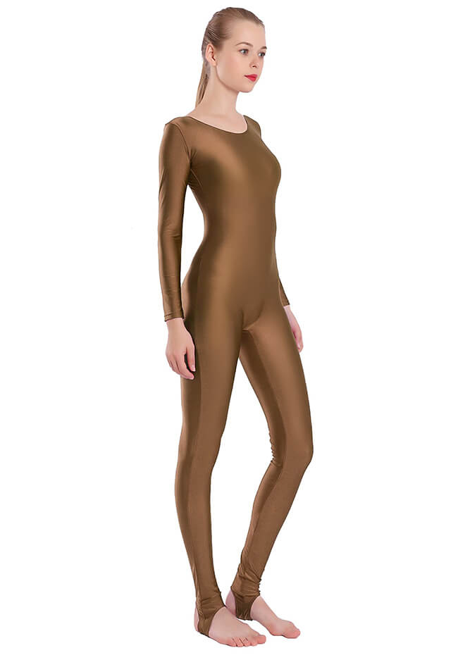 Speerise Womens Scoop Neck Unitard with Stirrup