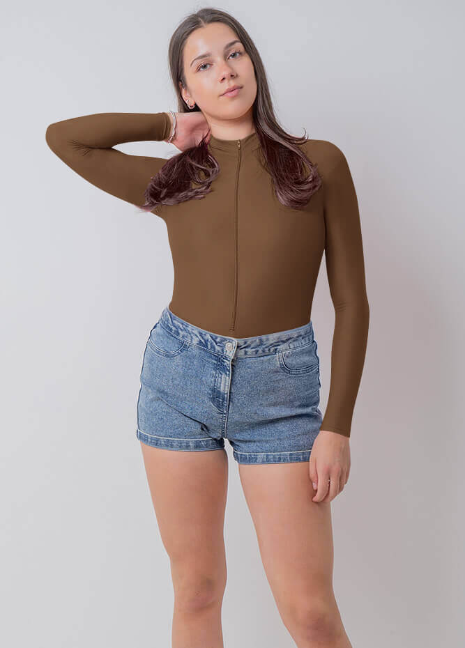 Speerise Ladies Zip Front Leotard