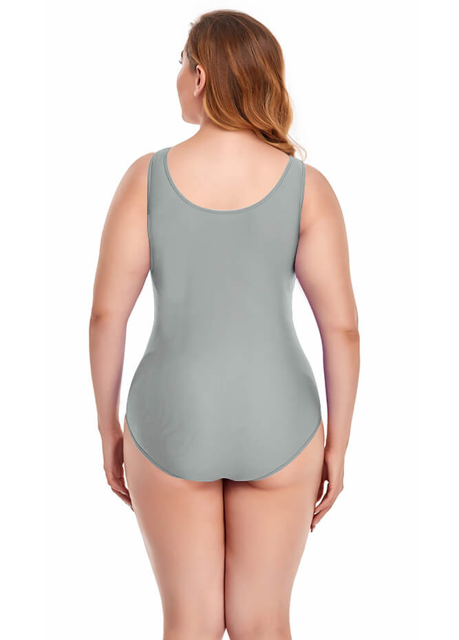 Plus Size Tank Leotard with Scoop Neck Bodysuit