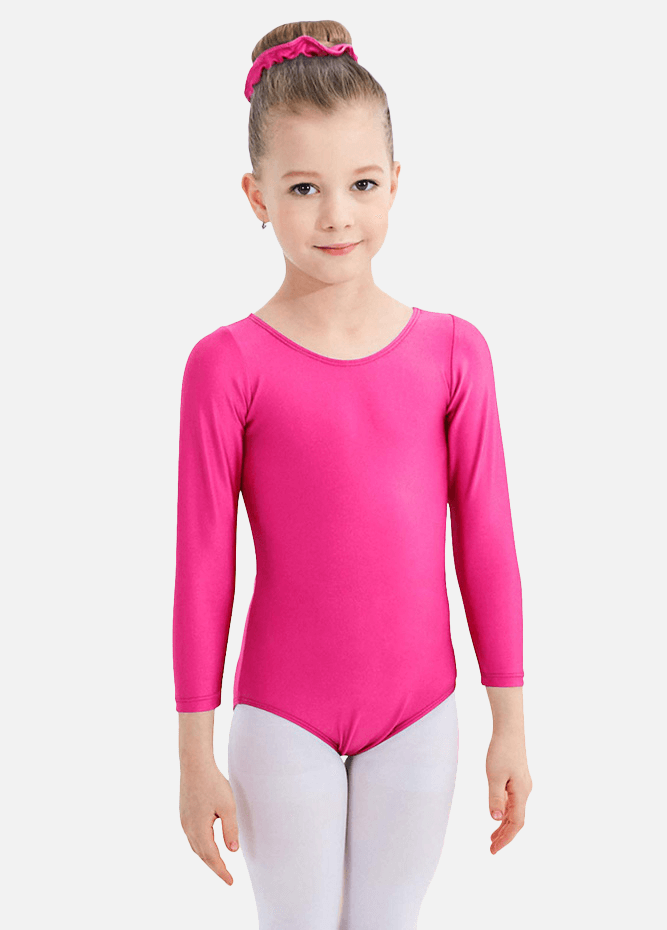 Speerise Girls Roundneck Long Sleeve Leotard