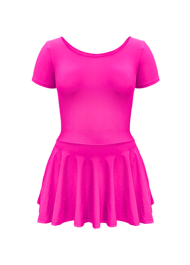 Thong Short Sleeve Skirted Leotard