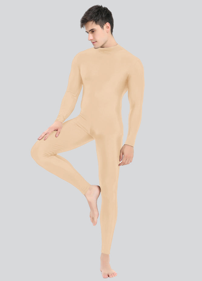 Mens Turtleneck Spandex Long Sleeve Unitard