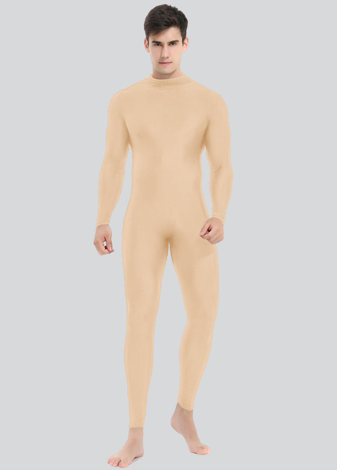 Mens Turtleneck Spandex Long Sleeve Unitard