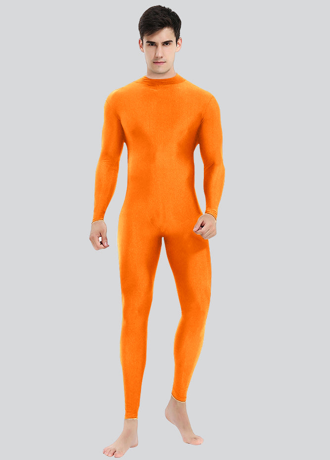 Mens Turtleneck Spandex Long Sleeve Unitard