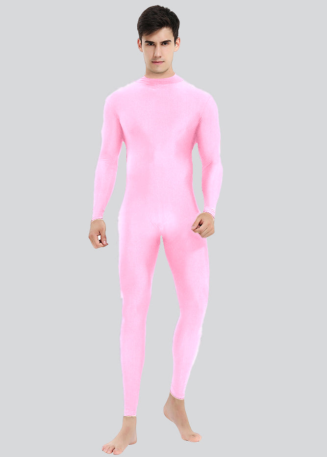 Mens Turtleneck Spandex Long Sleeve Unitard