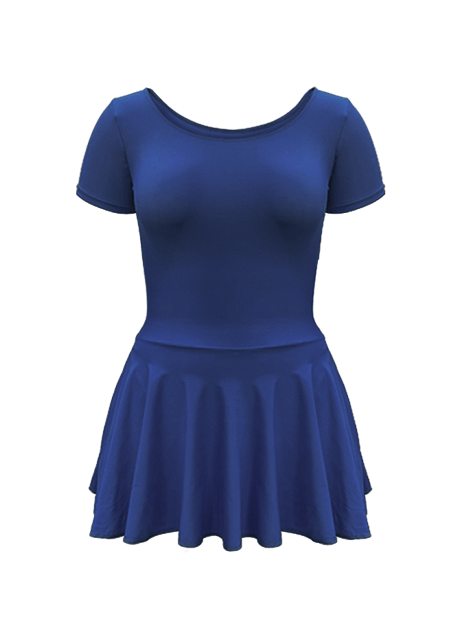 Thong Short Sleeve Skirted Leotard