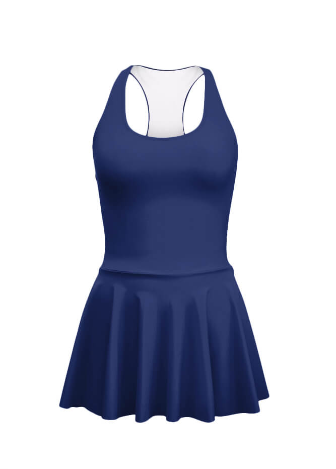 Thong Sleeveless Fitness Skirted Leotard