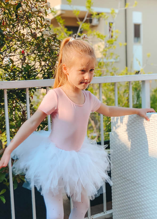 light pink leotard