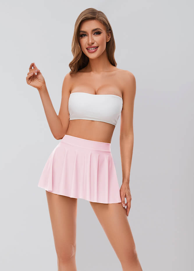 Womens Spandex Skater Mini Skirt