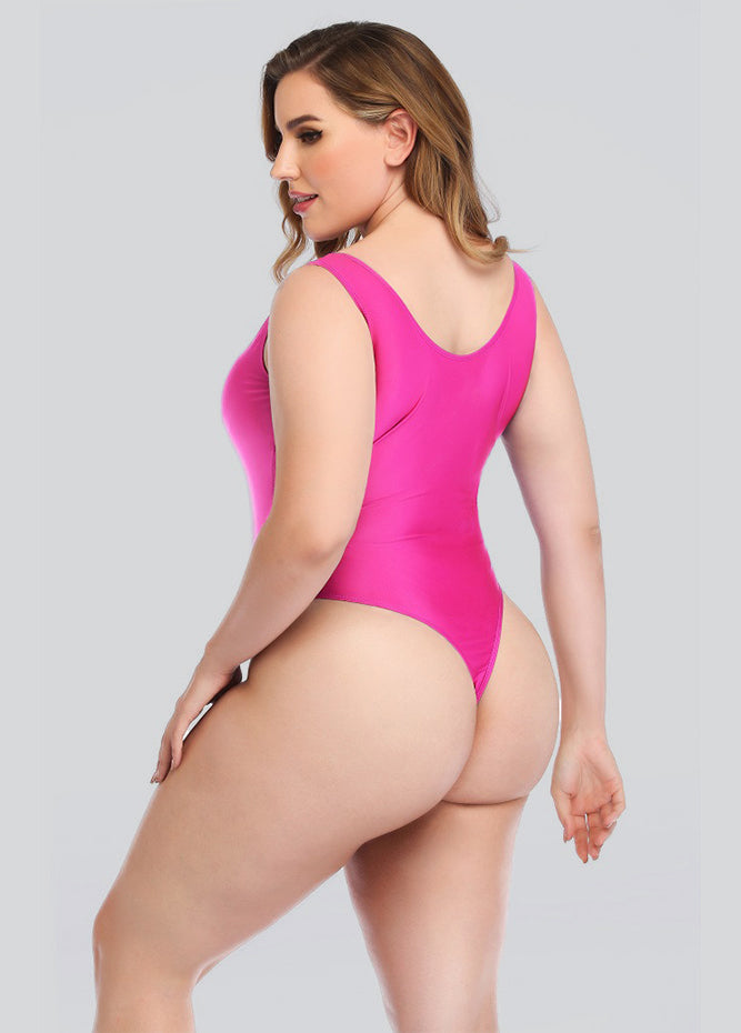 Womens Plus Size High Cut Swimwear with Pads