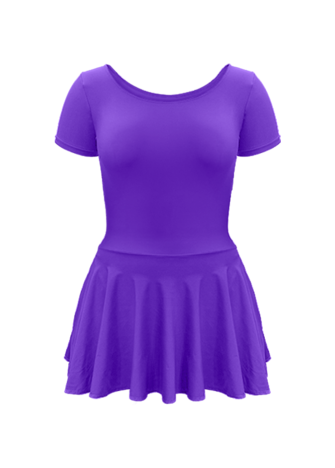 Thong Short Sleeve Skirted Leotard