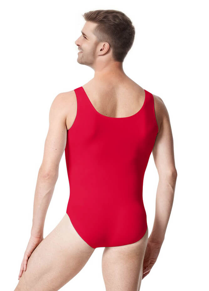 Mens Ballet Leotard Tank Scoop Neck