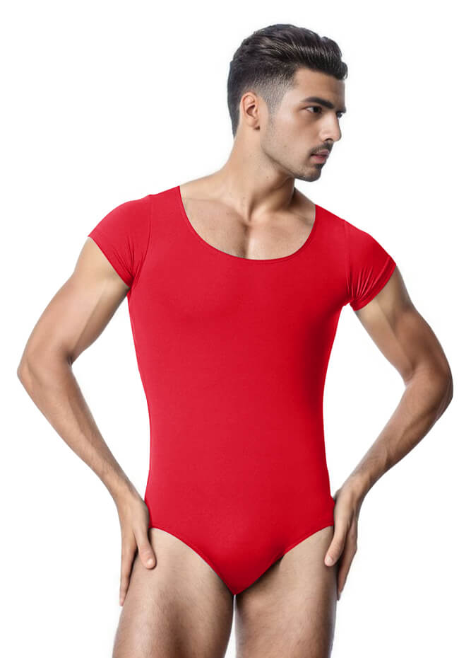 Mens Cap Sleeve Gymnastics Leotard