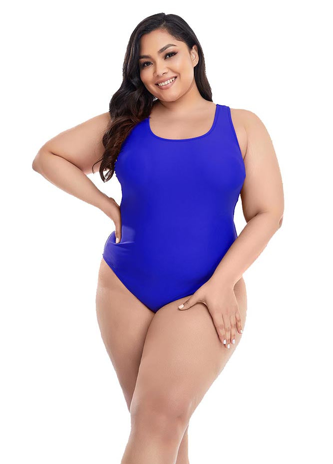 Plus Size Tank Leotard with Scoop Neck Bodysuit