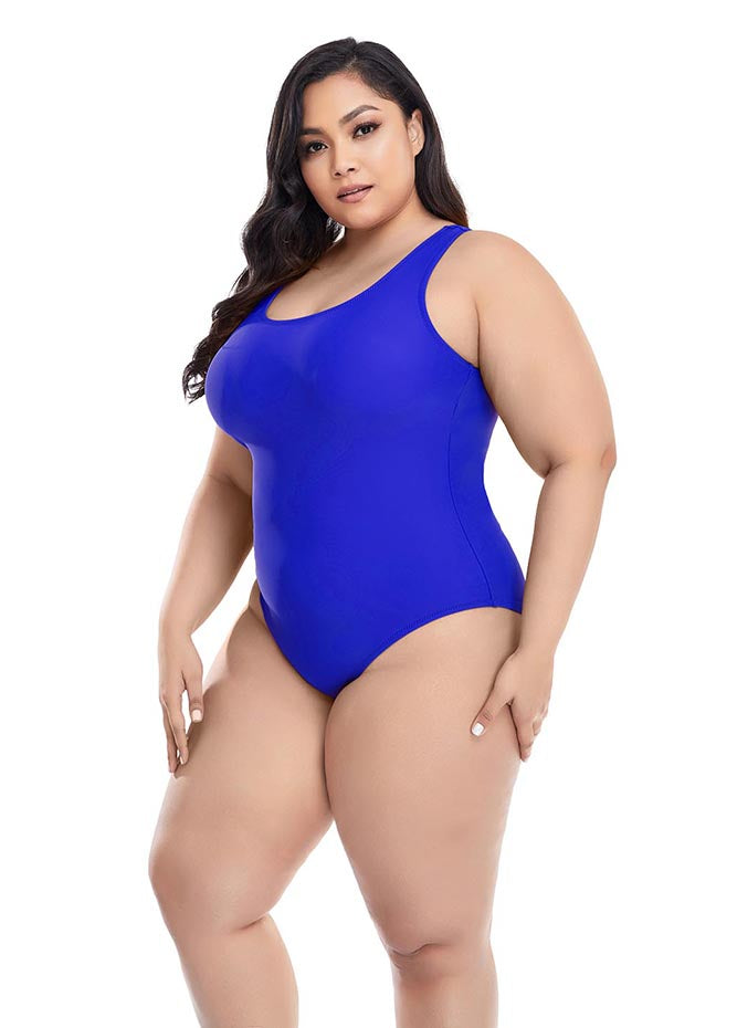 Plus Size Tank Leotard with Scoop Neck Bodysuit