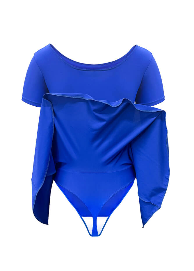 Thong Short Sleeve Skirted Leotard