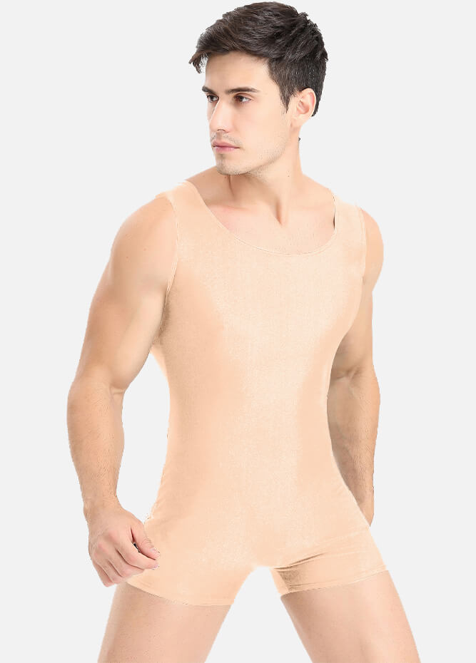 Speerise Mens Biketard Spandex Short Tank Unitard
