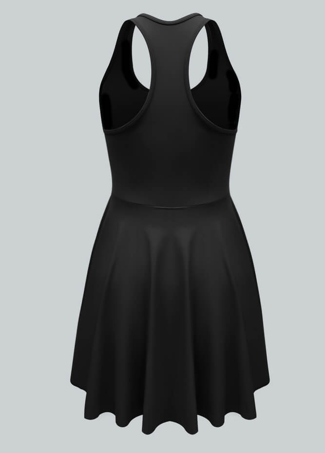 2-in-1 Racer Back Active Dress With Built-in Shorts And Pockets
