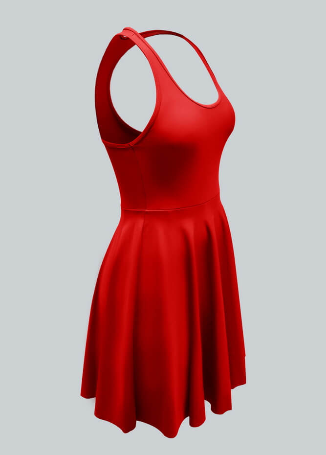 2-in-1 Racer Back Active Dress With Built-in Shorts And Pockets