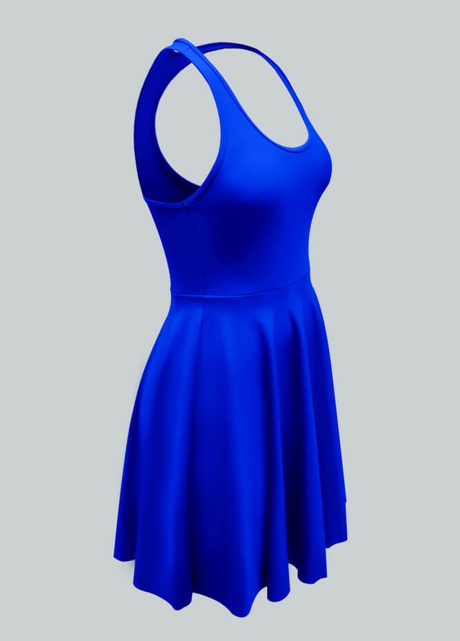 2-in-1 Racer Back Active Dress With Built-in Shorts And Pockets