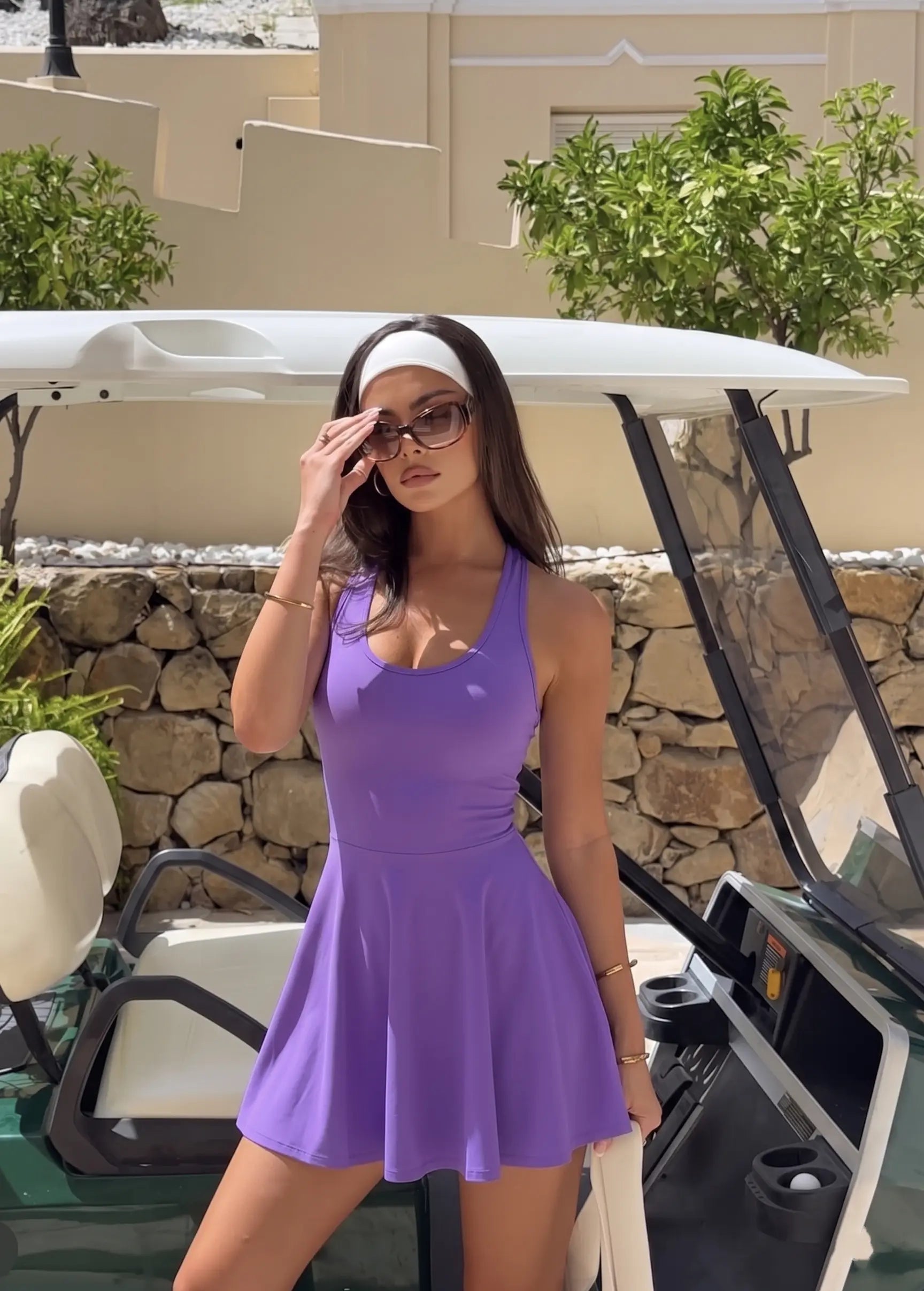 2-in-1 Racerback Active Dress | Built-In Romper & Hidden Pockets