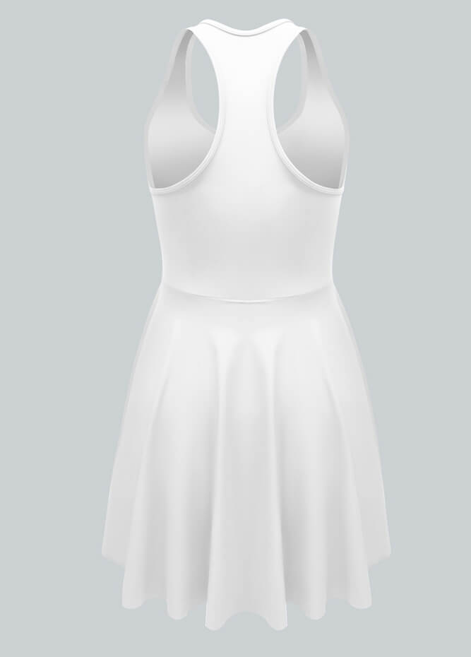2-in-1 Racer Back Active Dress With Built-in Shorts And Pockets