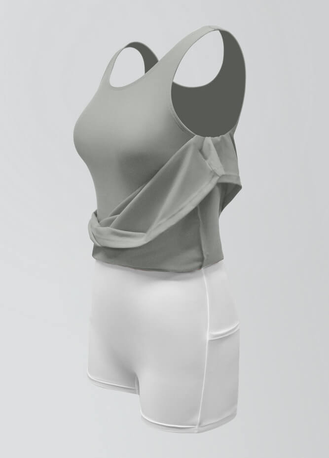 2-in-1 Tank Active Dress With Attached Shorts