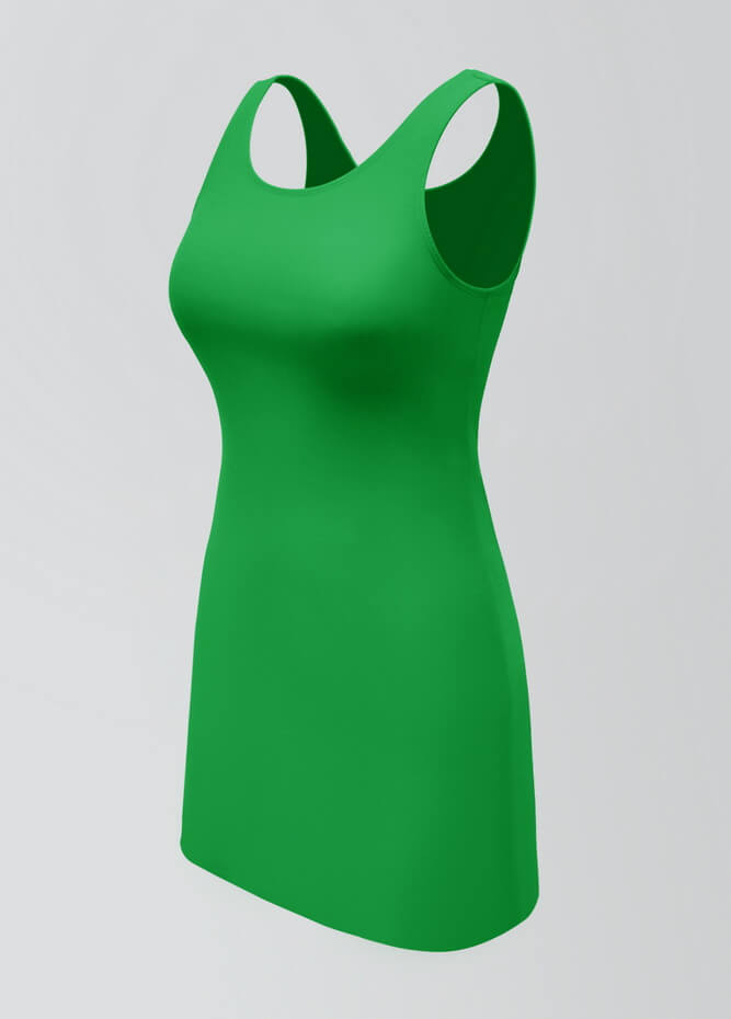2-in-1 Tank Active Dress With Attached Shorts