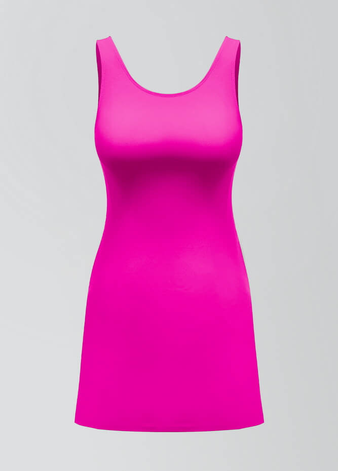 Women's 2-in-1 Exercise Dress with Shorts - Sleeveless Athletic Tank Dress for Tennis & Golf Women's 2-in-1 Exercise Dress with Shorts - Sleeveless Athletic Tank Dress for Tennis & Golf