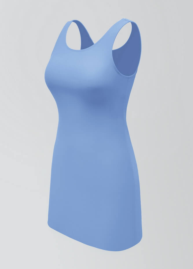 2-in-1 Tank Active Dress With Attached Shorts