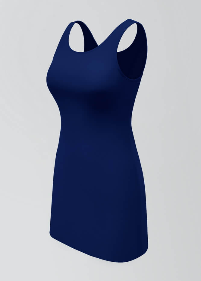 2-in-1 Tank Active Dress With Attached Shorts