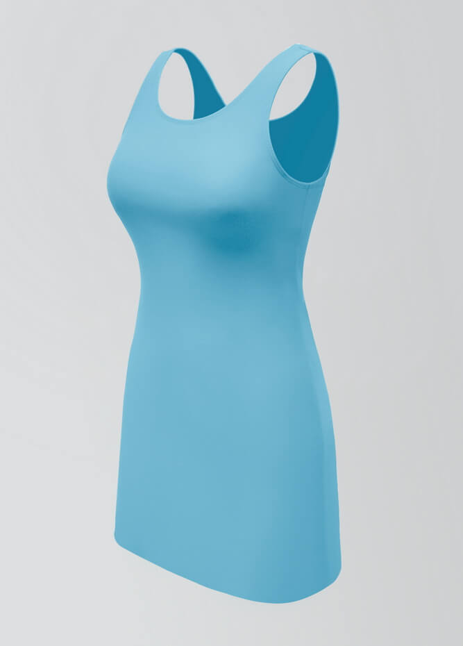 2-in-1 Tank Active Dress With Attached Shorts