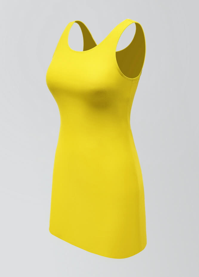 2-in-1 Tank Active Dress With Attached Shorts