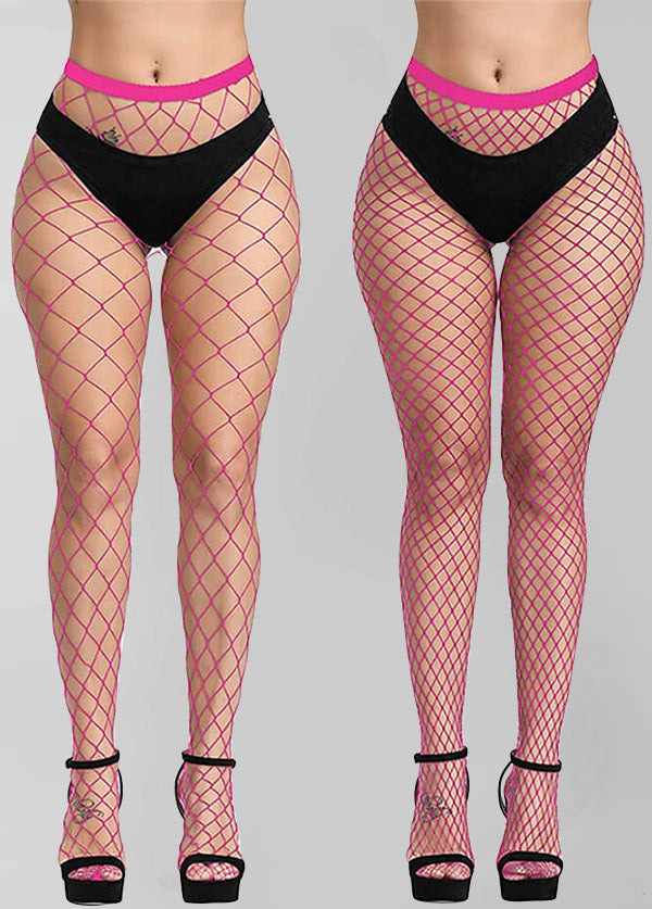 2 Pairs High Waist Fishnet Stockings Tights