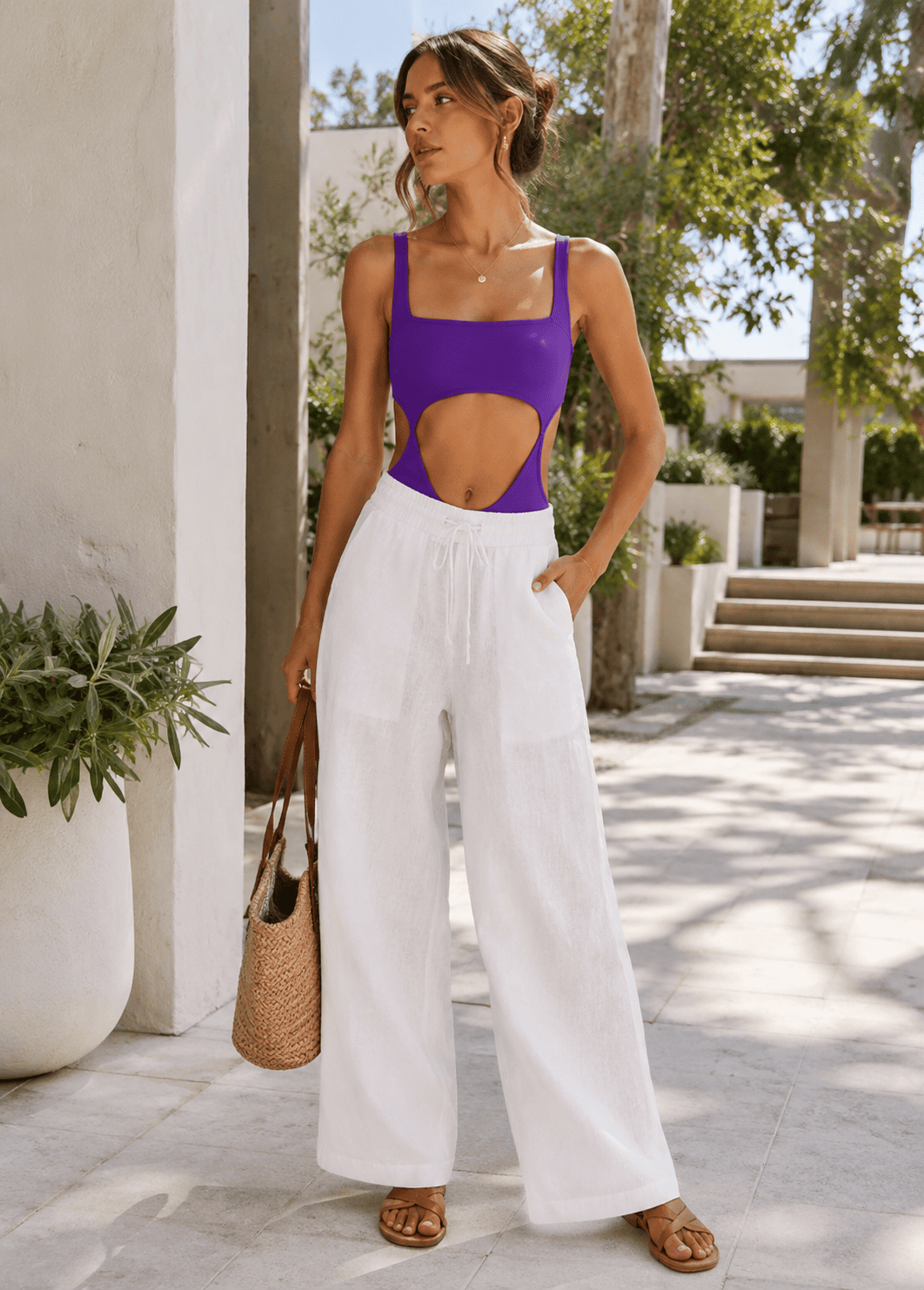 High-Cut Suspender Bodysuit | Ultra-Stretch Thong One-Piece
