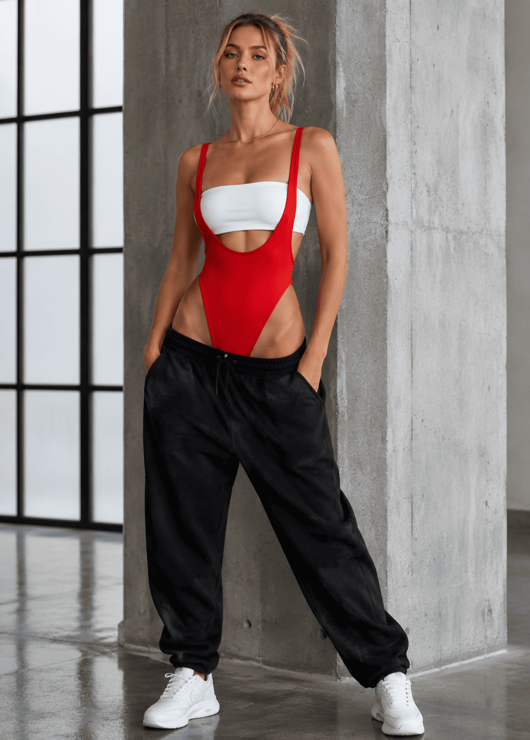 High-Cut Suspender Bodysuit | Ultra-Stretch Thong One-Piece