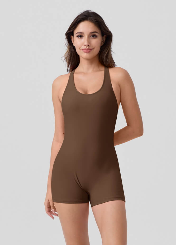 Fitness Workout Spandex Romper Bodysuit