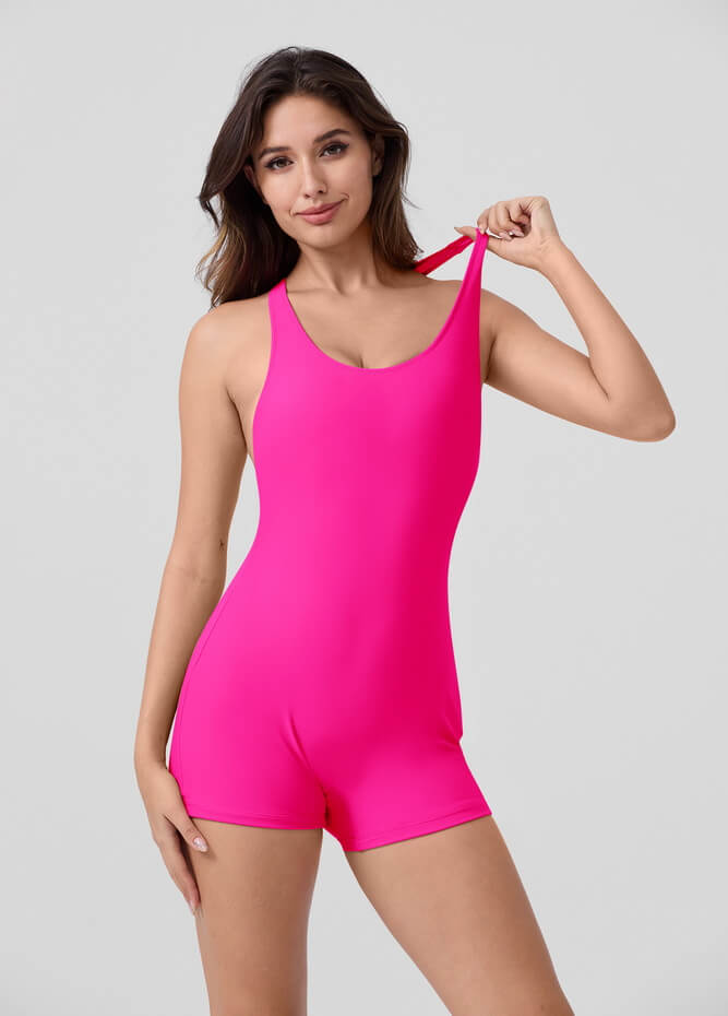 Fitness Workout Spandex Romper Bodysuit