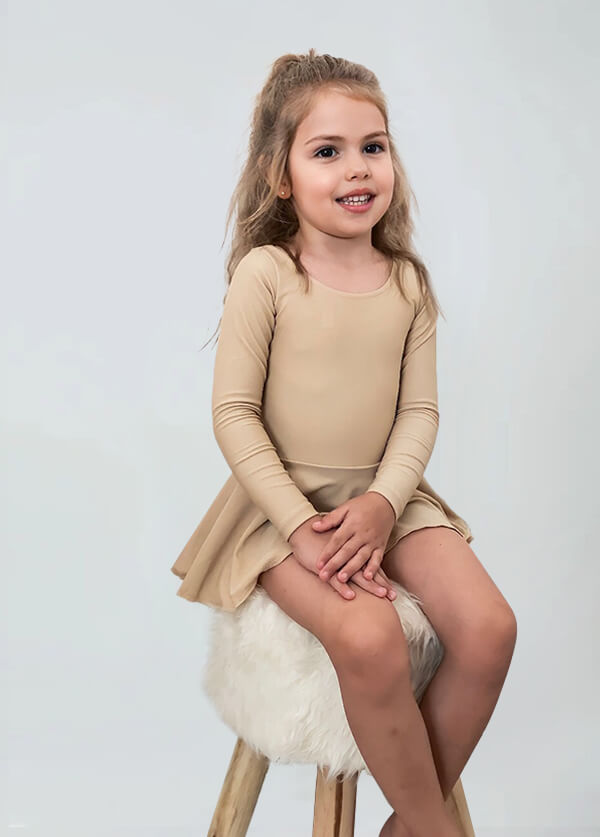 Speerise Long Sleeve Ballet Dance Leotard with Skirt
