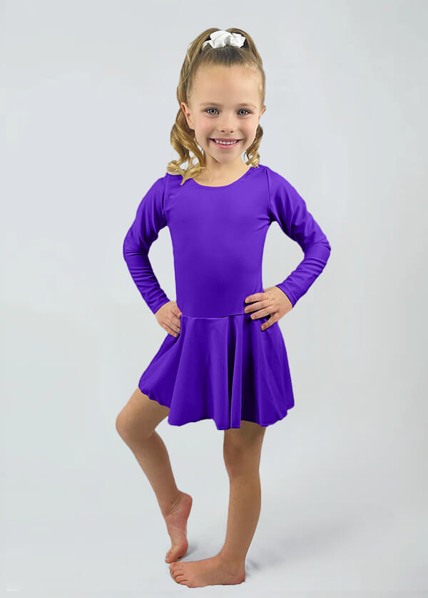 Speerise Long Sleeve Ballet Dance Leotard with Skirt