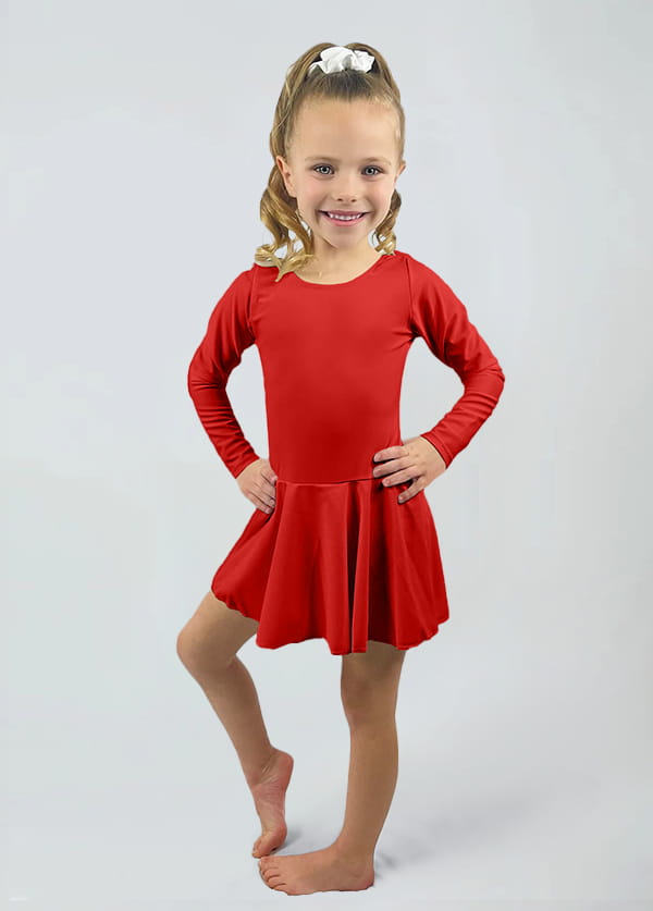 Speerise Long Sleeve Ballet Dance Leotard with Skirt
