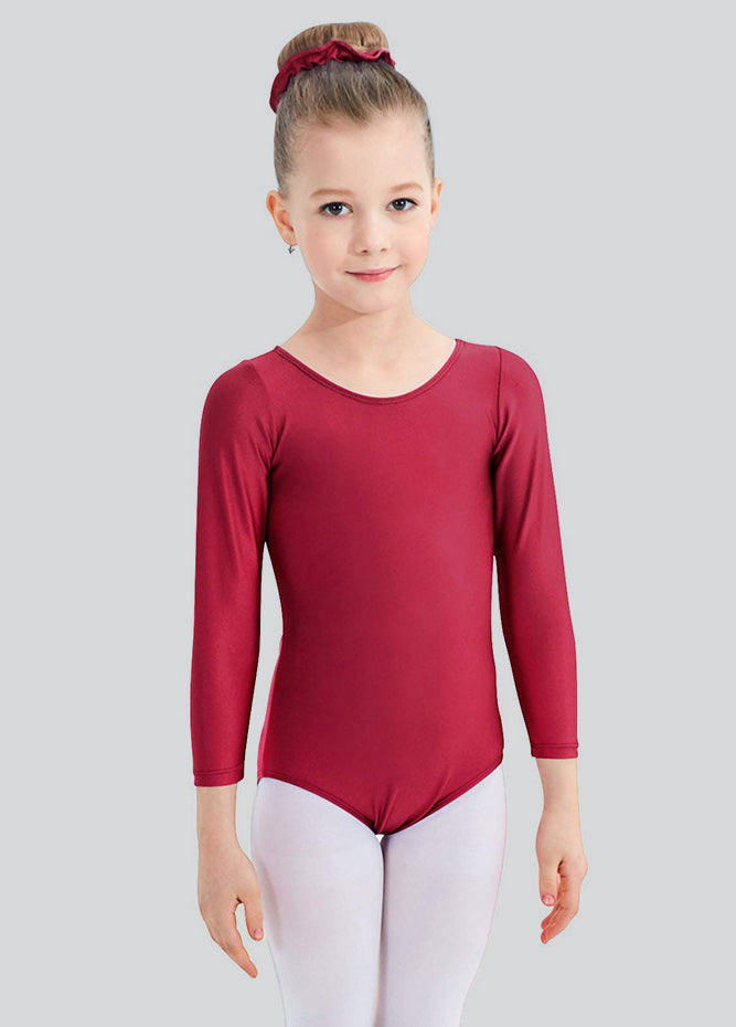 Speerise Girls Roundneck Long Sleeve Leotard