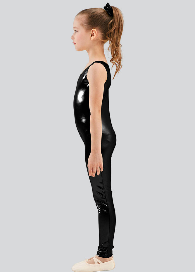 Speerise Girls Shiny Metallic Tank Unitard