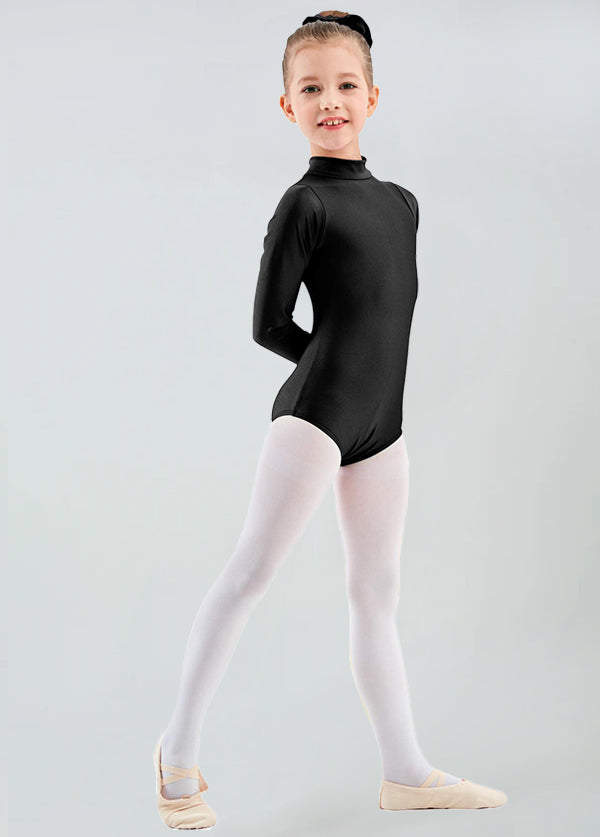 Girls Turtleneck Long Sleeve Dance Leotard