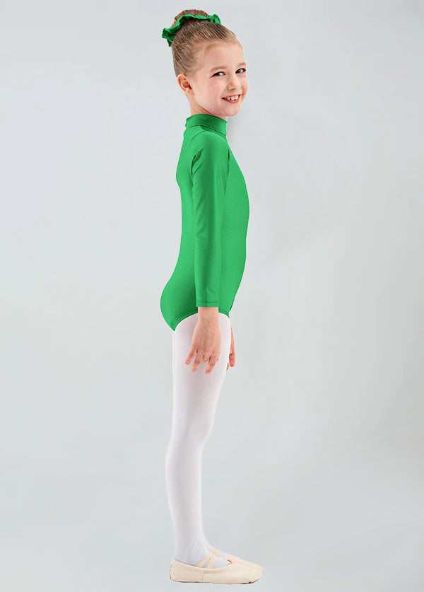 Girls Turtleneck Long Sleeve Dance Leotard